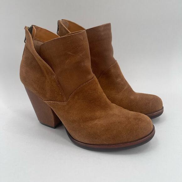 KORK-EASE Castaneda Boots Size 8 Booties Suede Rust Brown Zipper Winter Fall - Picture 4 of 14